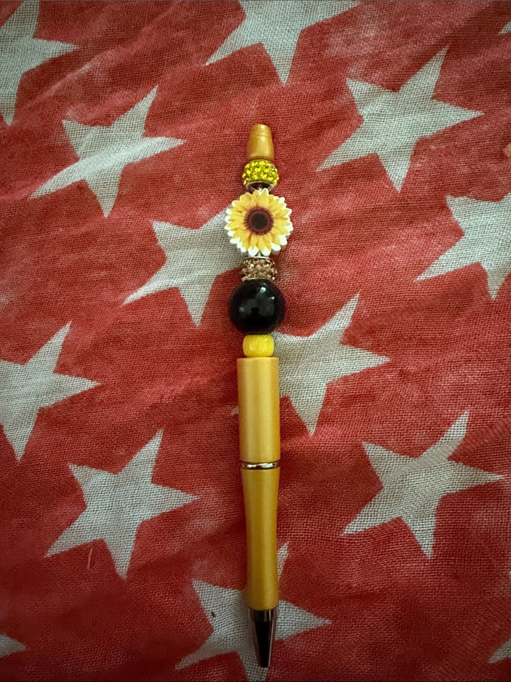 Sunflower Beaded Gold-Tone Pen 2/$10